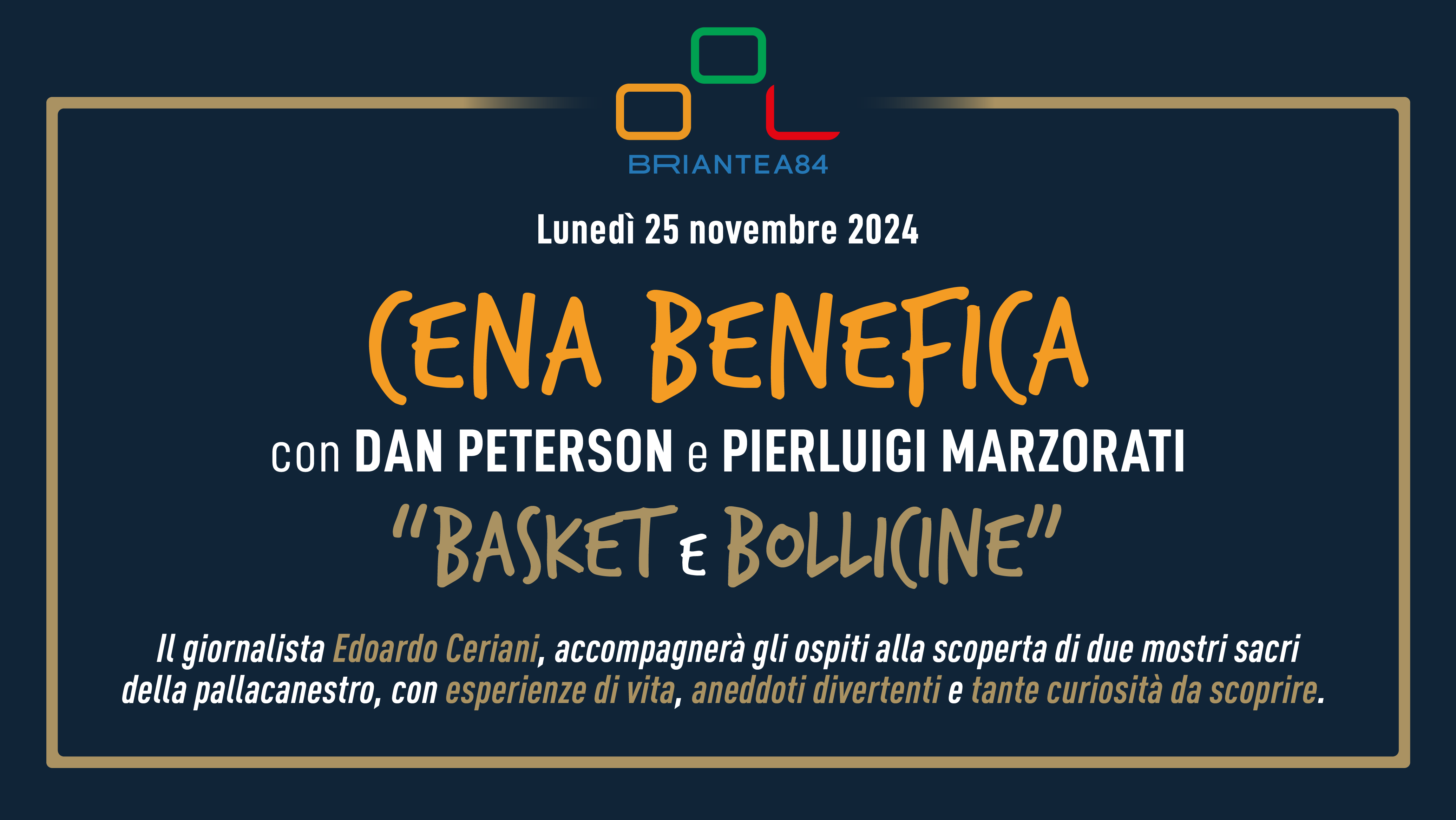 Cena Benefica Dan Peterson e Marzorati